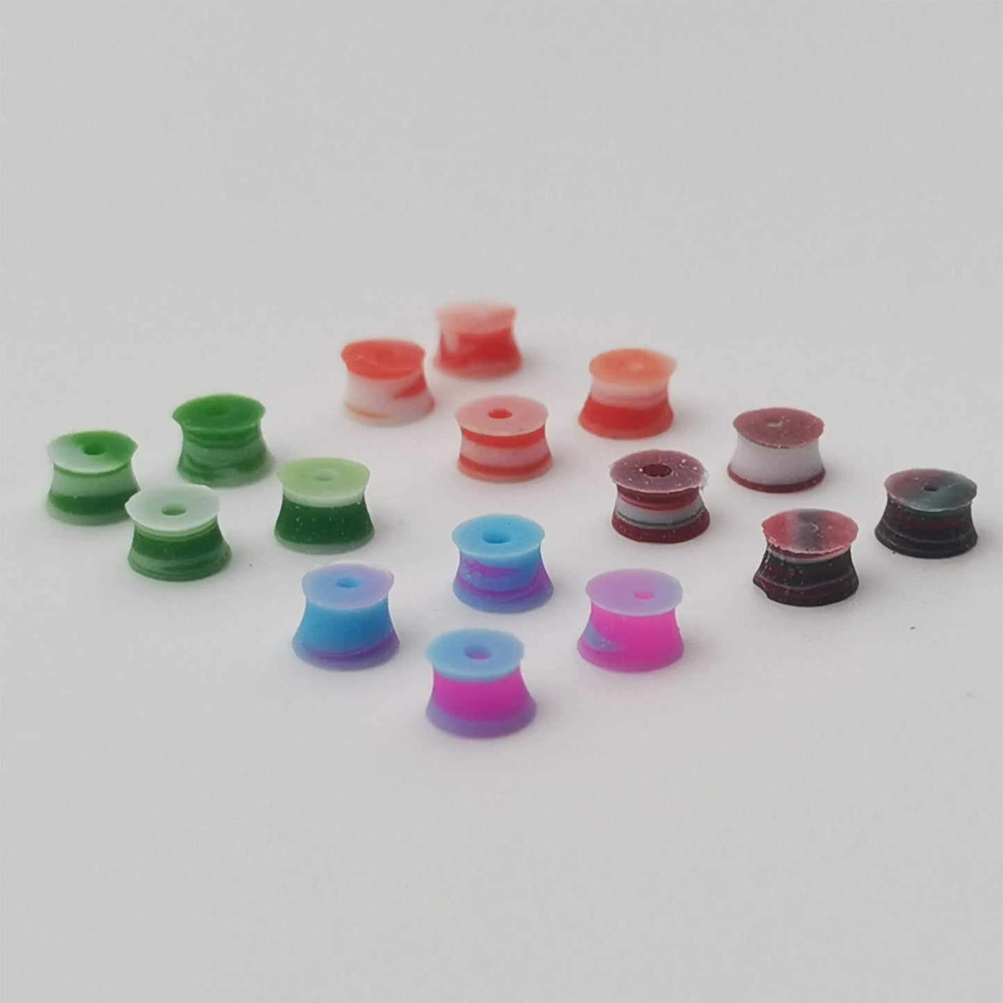 Joint en silicone fait main vert blanc